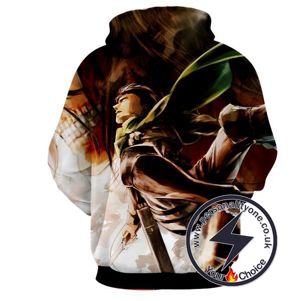 Attack On Titan - Levi Ackerman 3D - Attack On Titan Hoodies